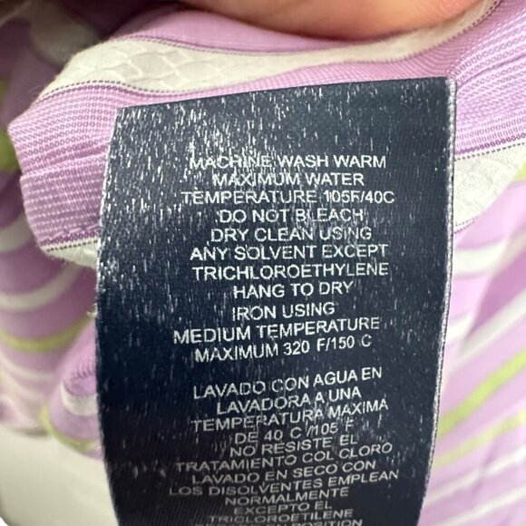 ROBERT GRAHAM Mens size Large Purple stripe dress shirt flip cuffs - Picture 7 of 13